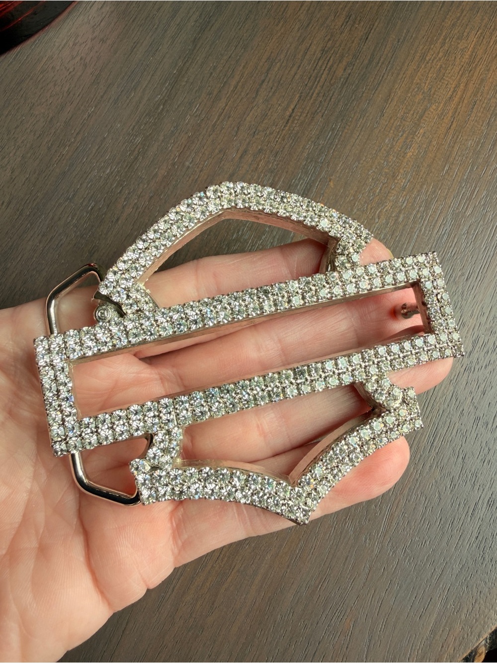 Harley-Davidson Belt Buckle Bar & Shield Women’s 2005 w/ Rhinestones, NEW pls rd - Picture 2 of 12
